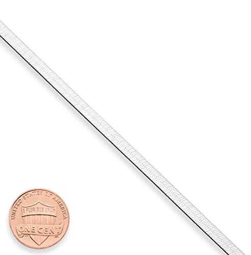 Miabella 925 Sterling Silver Italian Solid Herringbone Link Chain Anklet for Women, Made in Italy  
Miabella 925 Sterlin