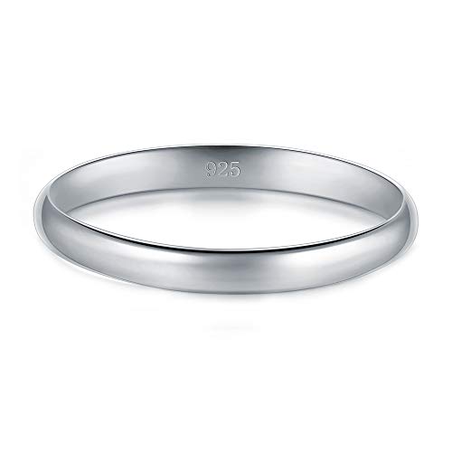 BoruO 925 Sterling Silver Tarnish Resistant Stacking Ring for Special Occasions 1.5mm-3mm Comfort Fit Wedding Band
| Bo