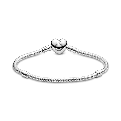 PANDORA Women's Sterling Silver Bracelet for Everyday Wearỏi Features Gleaming Design and Comfortable Fit - Size 7.5 Inc