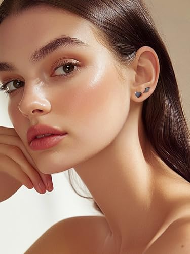 ChicSilver Hypoallergenic 925 Sterling Silver Stud Earrings for Women with Gift Box
ChicSilver Dainty Simple Heart/Star/