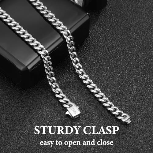 KRZ Silver Cuban Link Chain for Men 925 Sterling Silver Necklace
| KRZ Stainless Steel Chains for Men Miami Chains
| KR