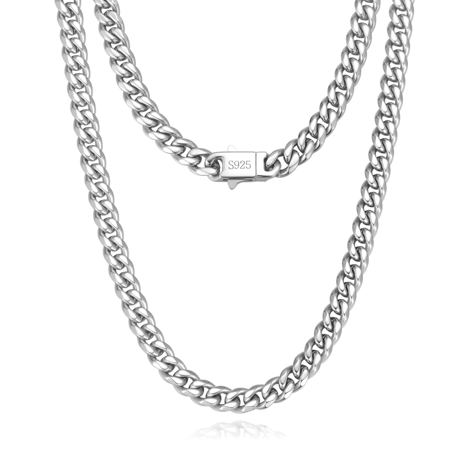 KRZ Silver Cuban Link Chain for Men 925 Sterling Silver Necklace
| KRZ Stainless Steel Chains for Men Miami Chains
| KR